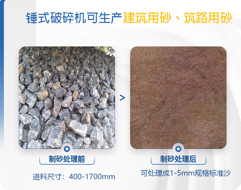 pcz1615重錘破可以制砂嗎，附現(xiàn)場視頻